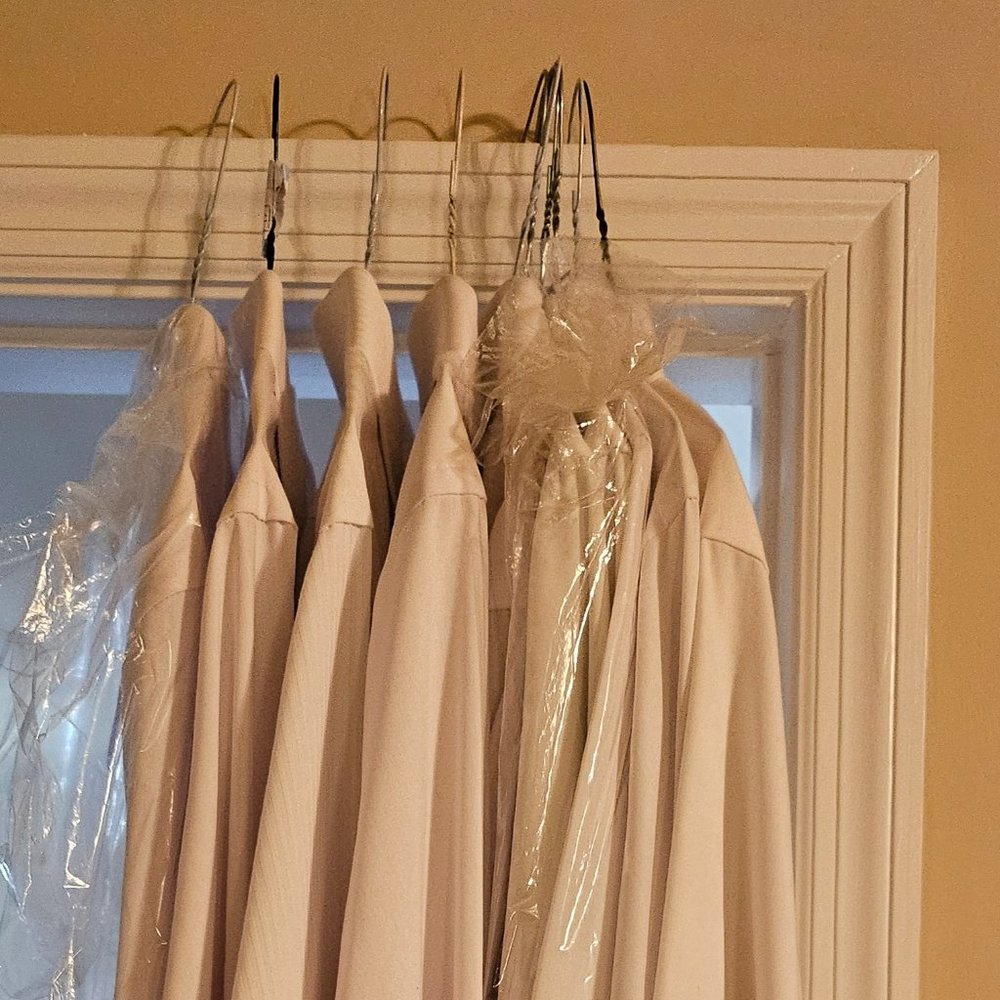 Assorted White Dress Shirts 17-17.5/34/35 (Madison and Van Heusen)